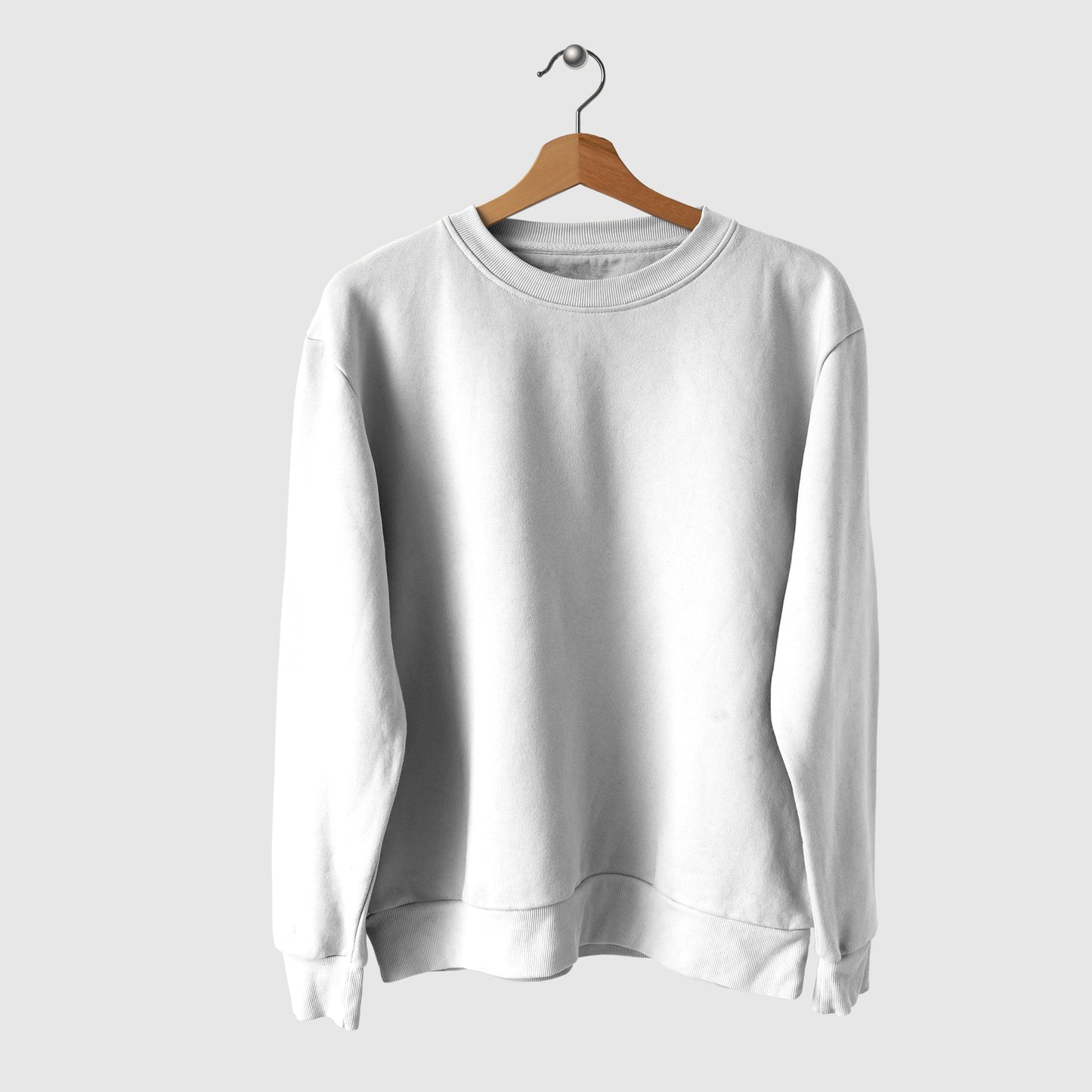 Solid Sweatshirt: white