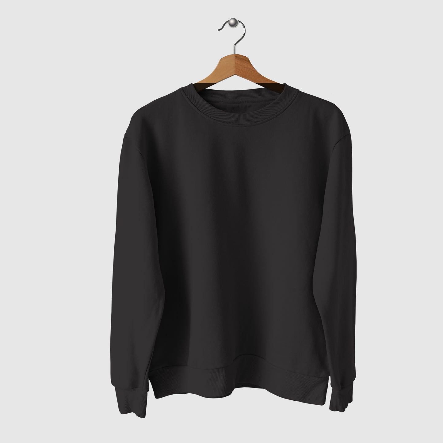 Solid Sweatshirt: Black