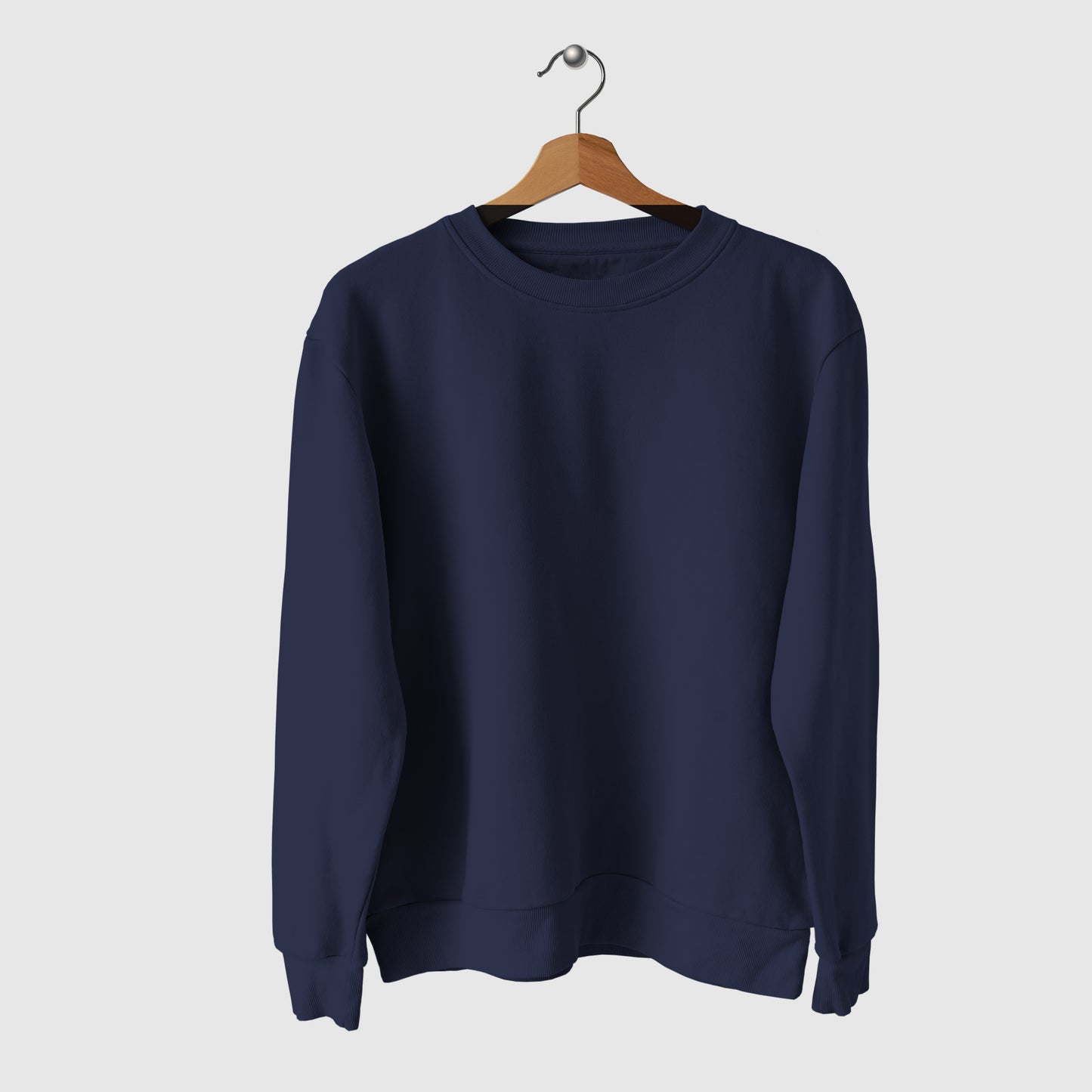 Solid Sweatshirt: Navy Blue