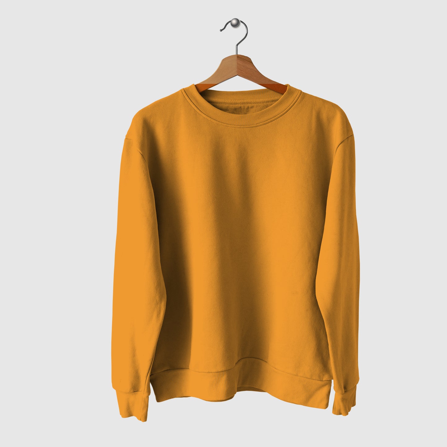 Solid Sweatshirt: Mustard Yellow