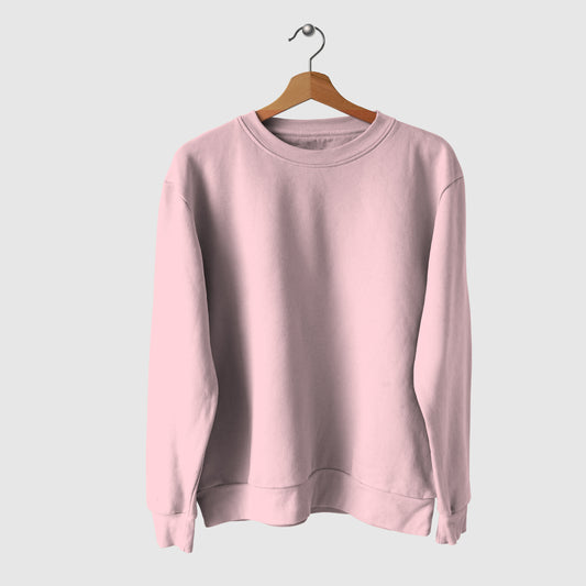 Solid Sweatshirt: Light Baby Pink