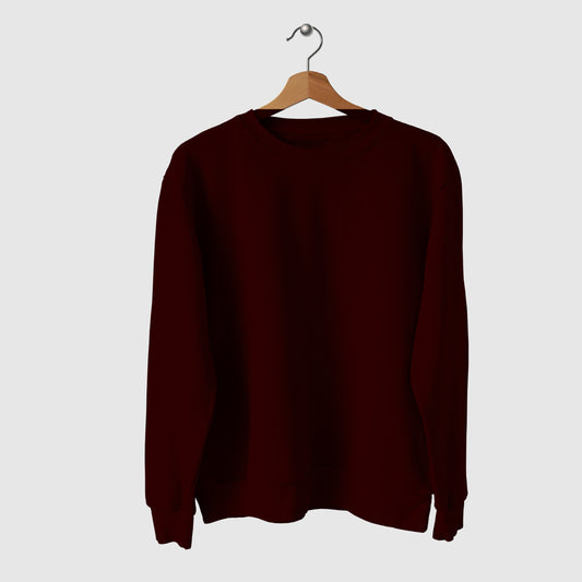 Solid Sweatshirt: Maroon