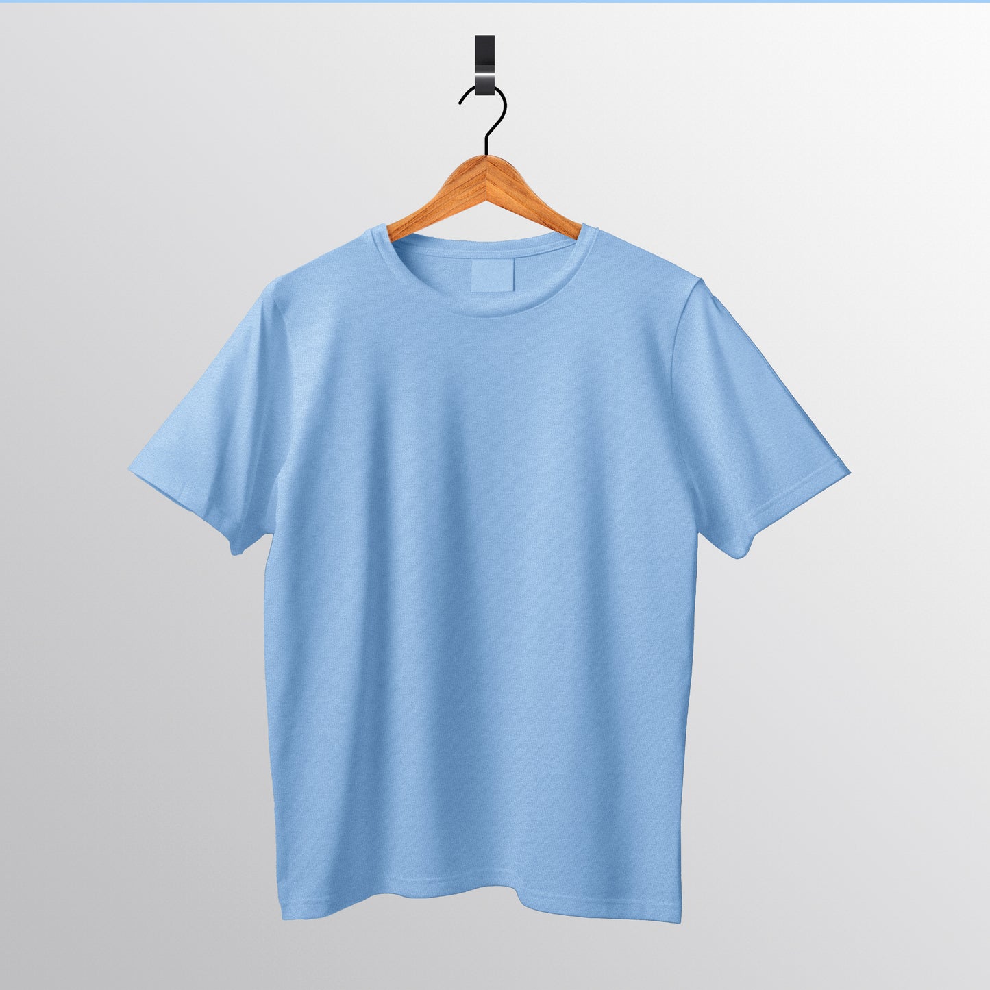 Solid : Baby Blue Oversized T-Shirt