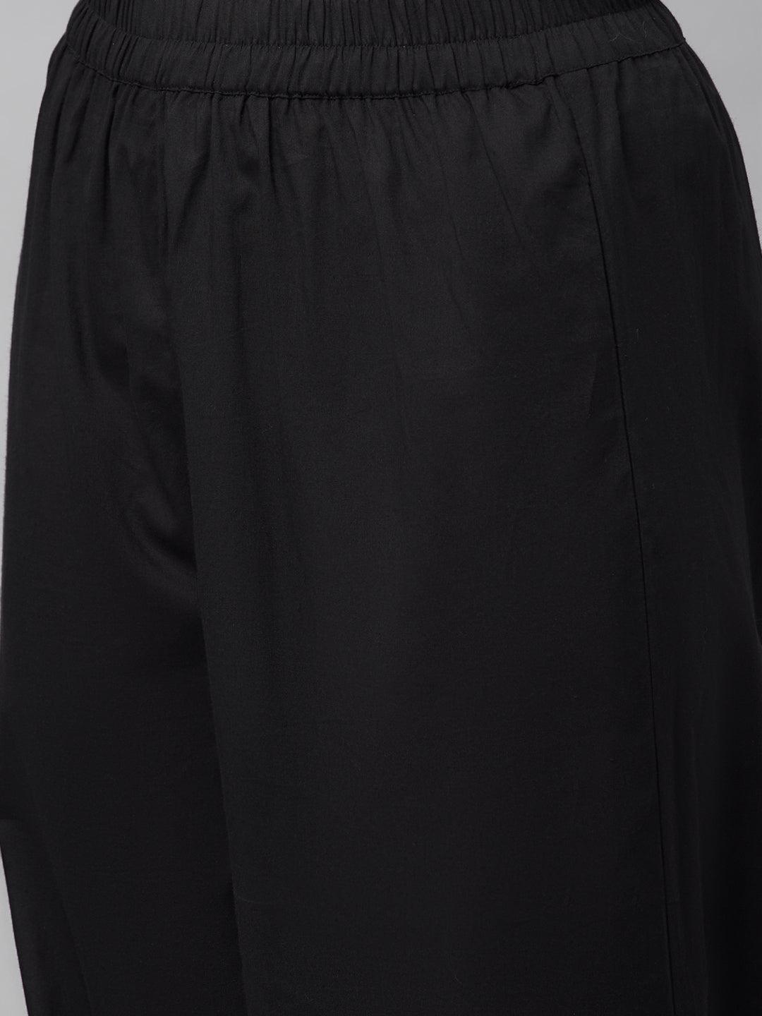 Black elastic-waist shorts complement the Maroon Cotton Straight Kurta Hem Cuffed Pant Set