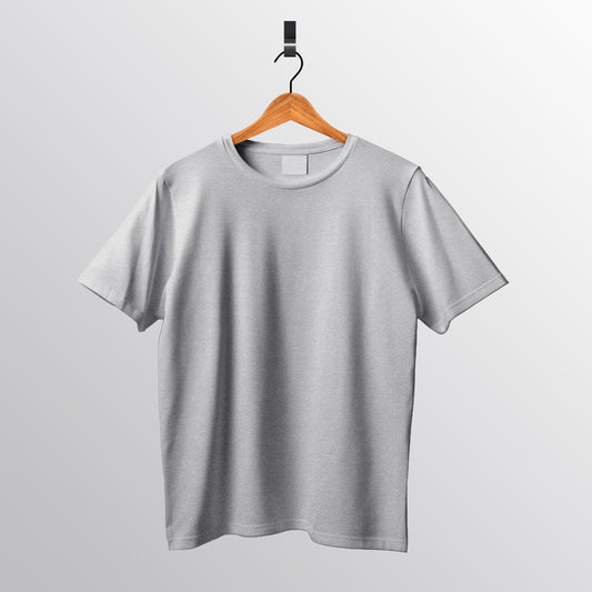 Solid : Grey Melange Oversized T-Shirt