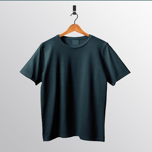 Solid : Petrol Blue Oversized T-Shirt