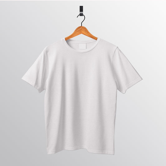 Solid : White Oversized T-Shirt