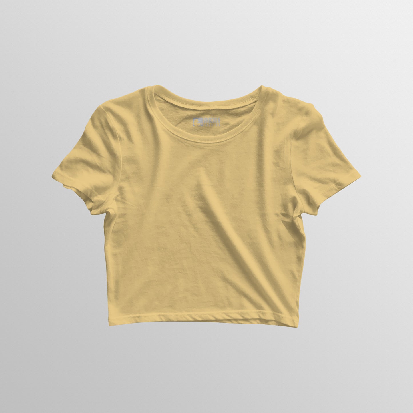 Solid Crop Top: Beige