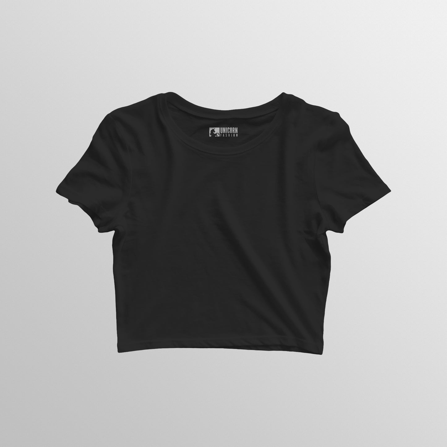 Solid Crop Top: Black