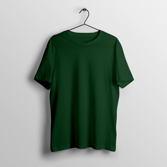 Solid T-Shirt: Bottle Green