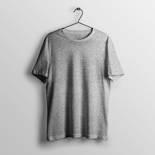 Solid T-Shirt: Grey Melange