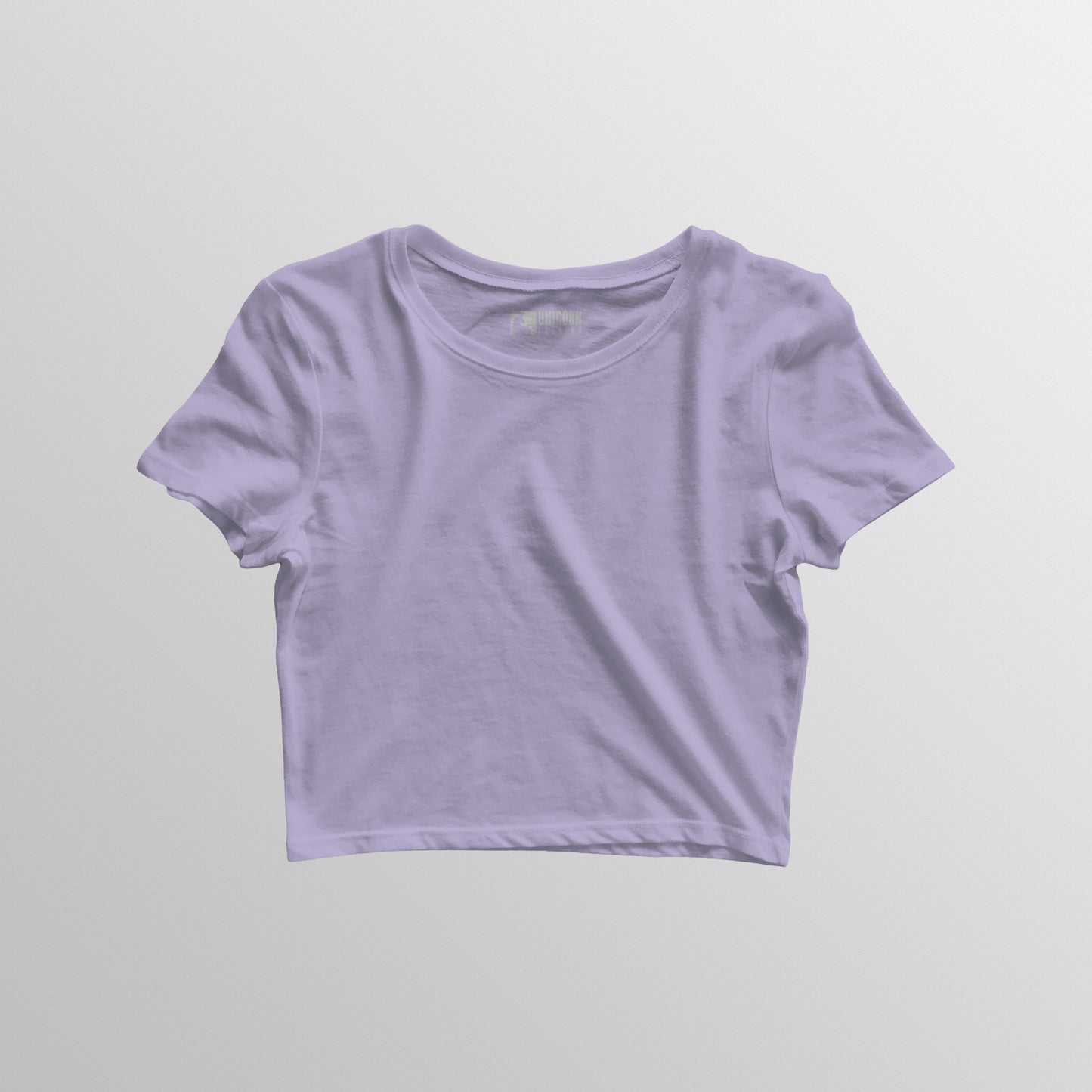 Solid Crop Top: Lavender