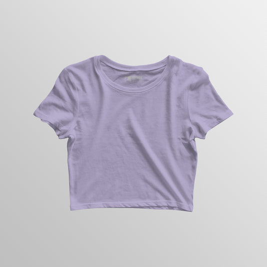 Solid Crop Top: Lavender