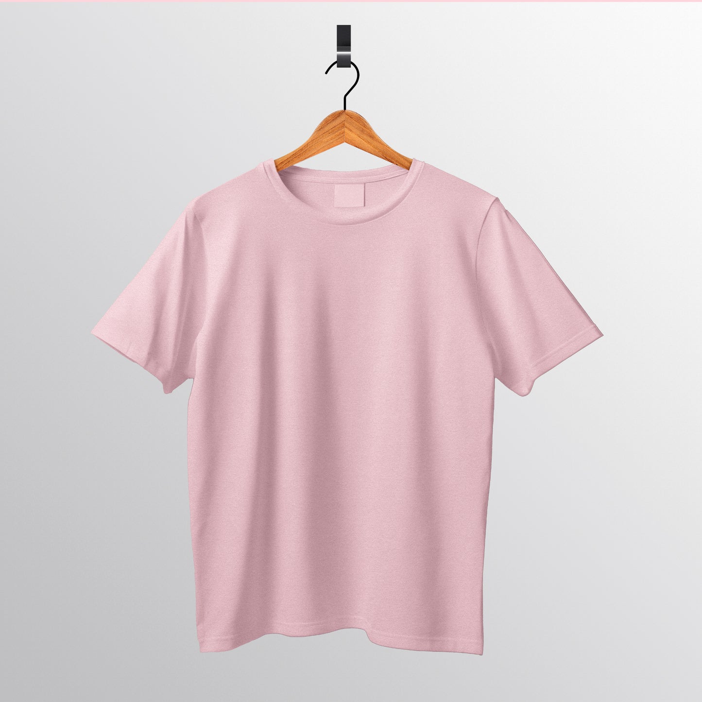 Solid : Baby Pink Oversized T-Shirt