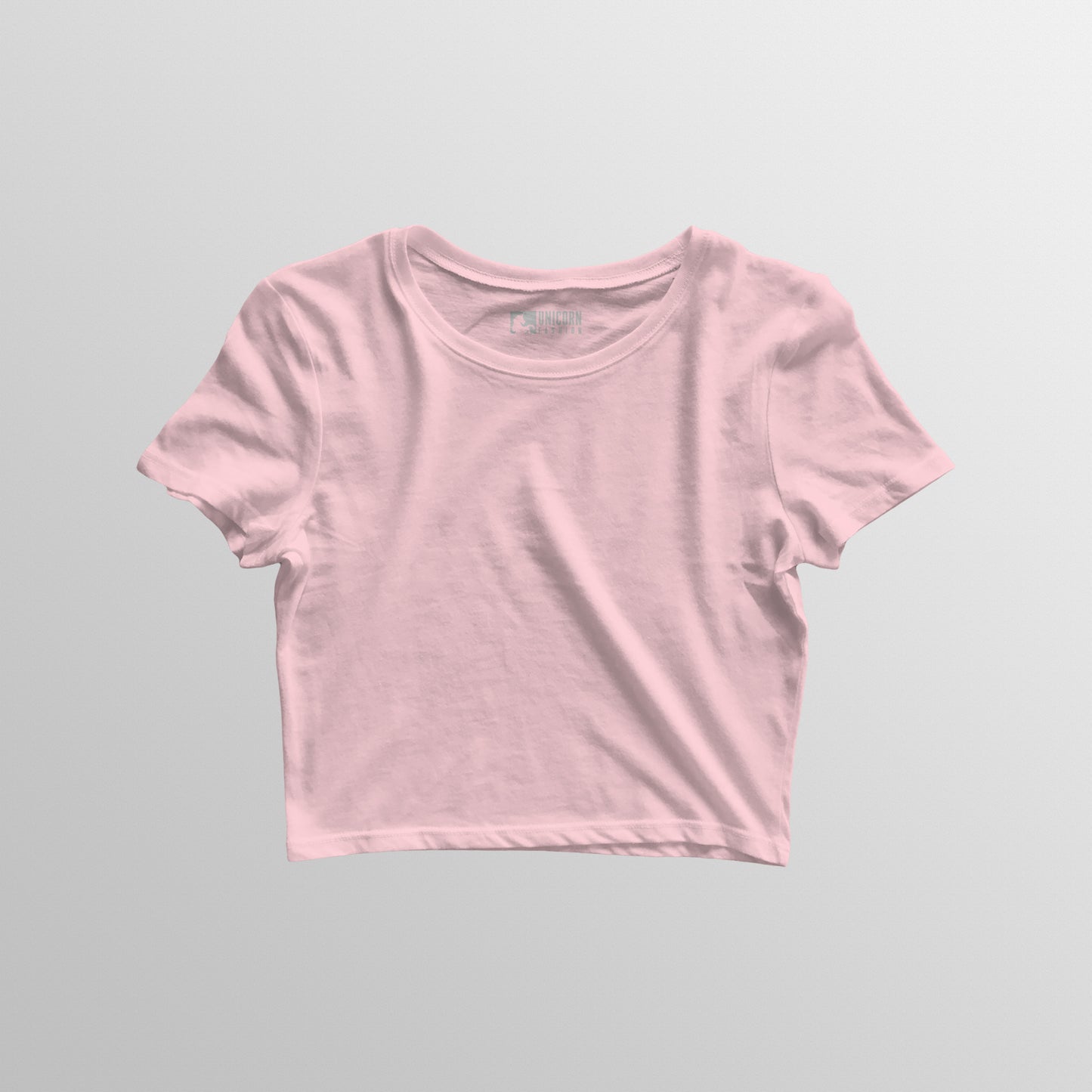 Solid Crop Top: Light Baby Pink