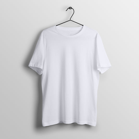 Solid T-Shirt: White