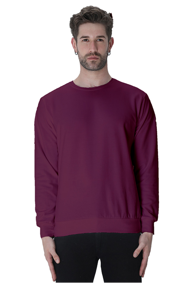 Solid Sweatshirt: Maroon