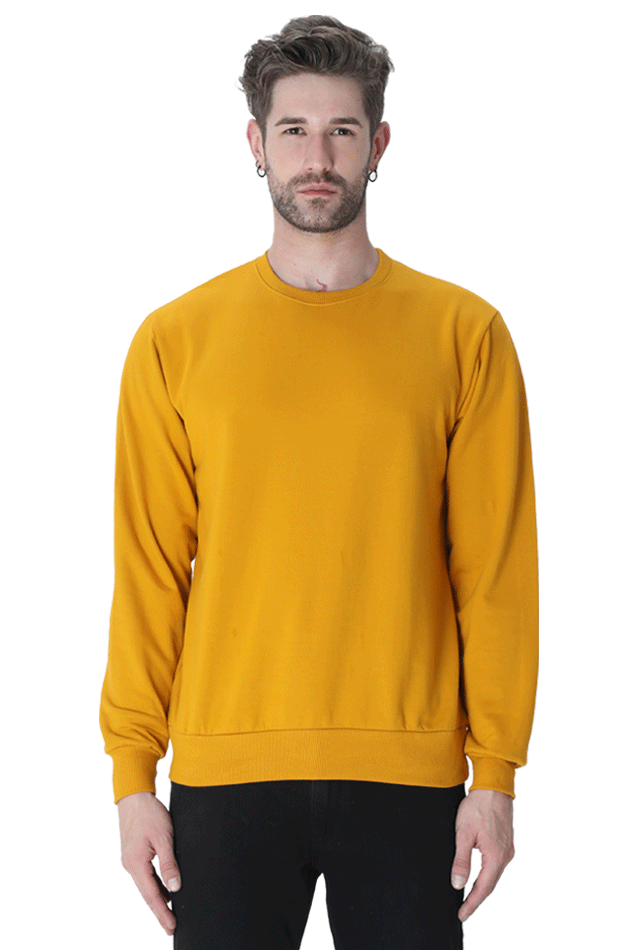 Solid Sweatshirt: Mustard Yellow