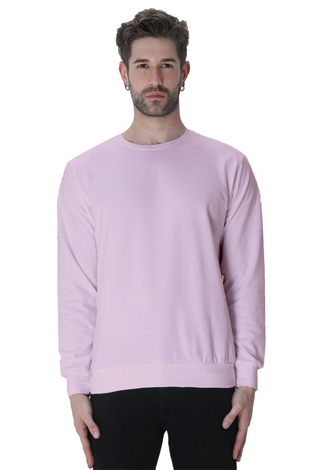 Solid Sweatshirt: Light Baby Pink