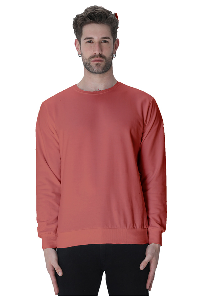 Solid Sweatshirt: Coral